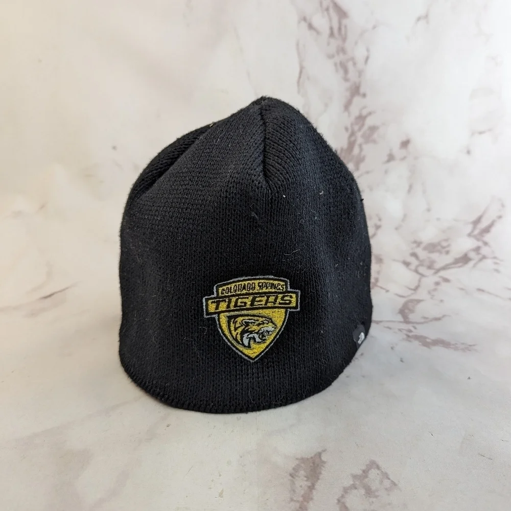 The North Face Beanie Hat Black Skull Cap Fleece Colorado Springs Tigers Hockey